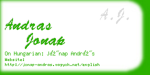 andras jonap business card